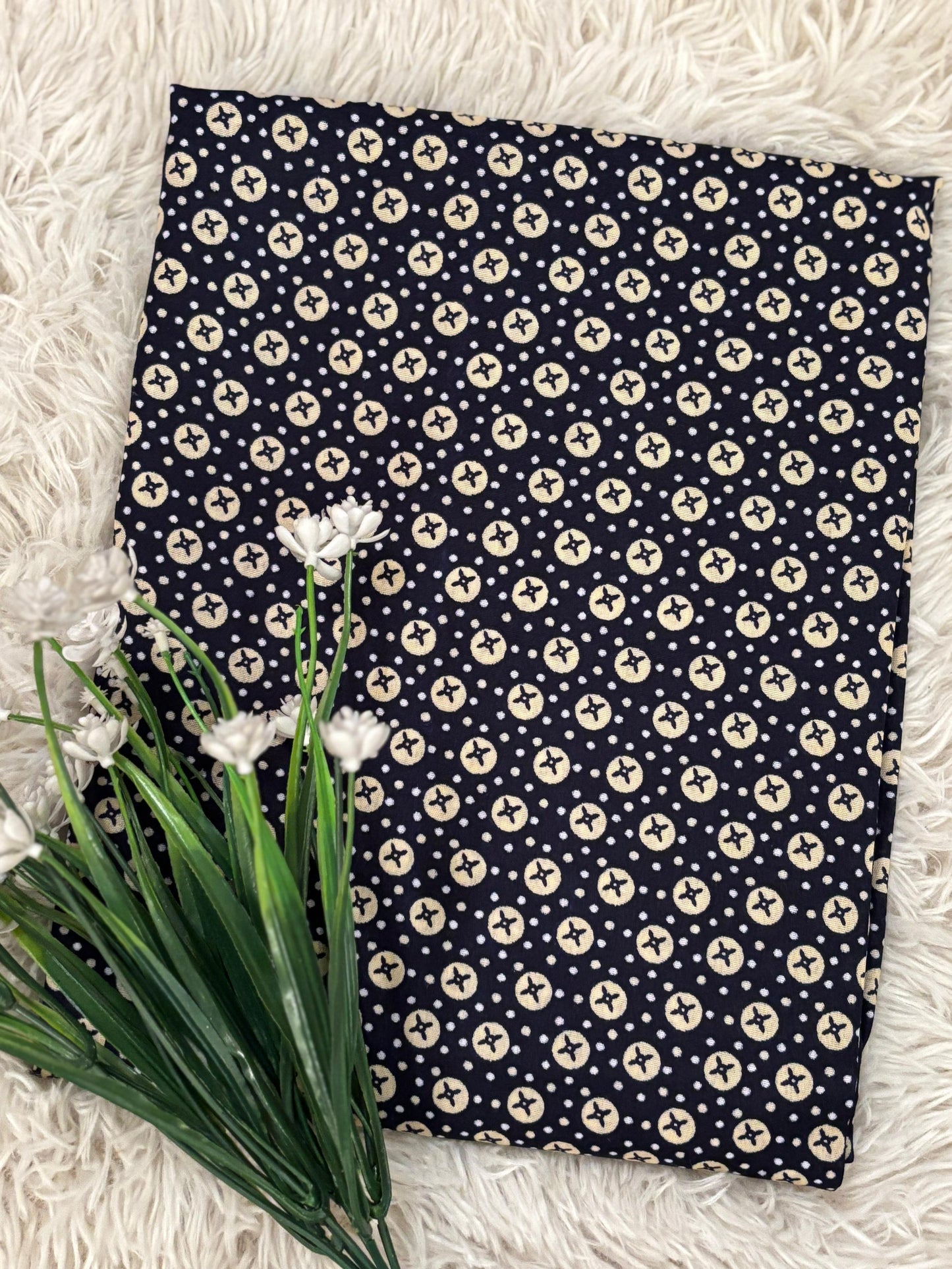 Namaz Chadar - Black Printed
