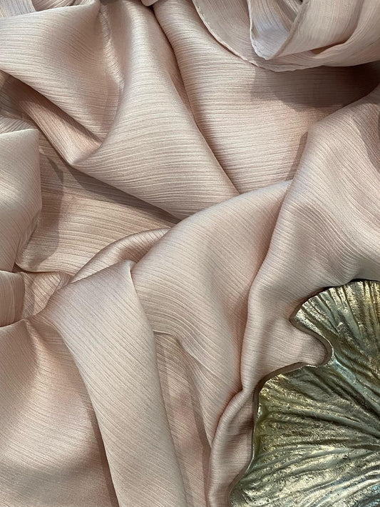 Crinkle Silk - Blush Pink