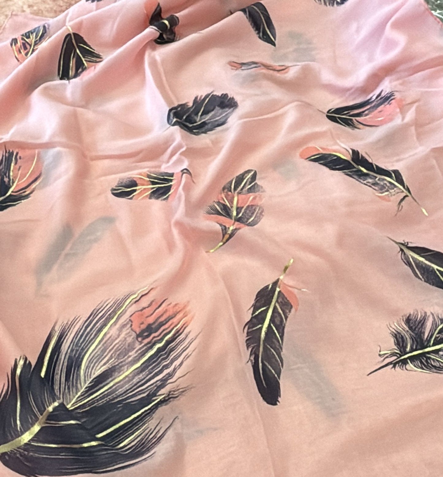 Feather Printed Lawn - Candy Pink