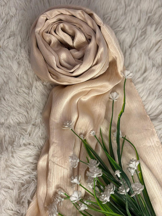 Crinkle Silk - Dull Gold