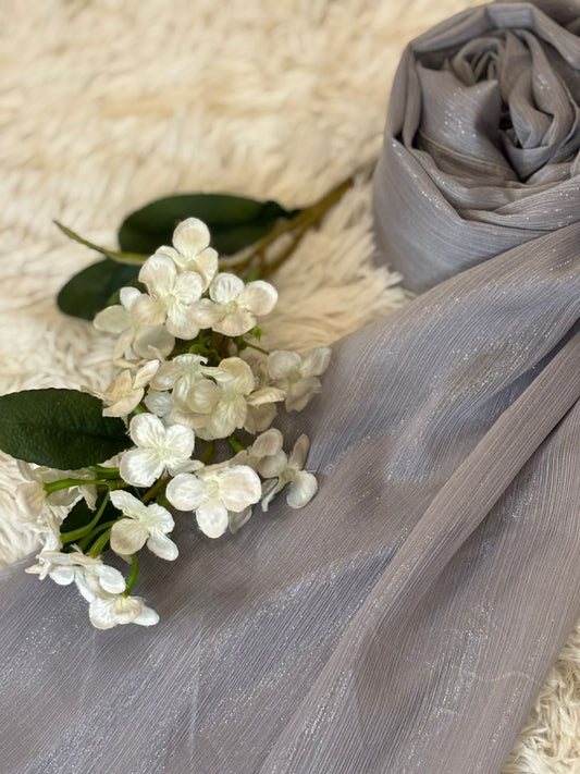 Shimmer Luxe Chiffon - Grey
