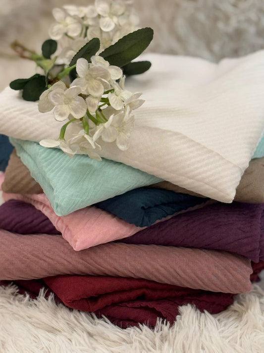 Crumpled Lawn - Tea Pink