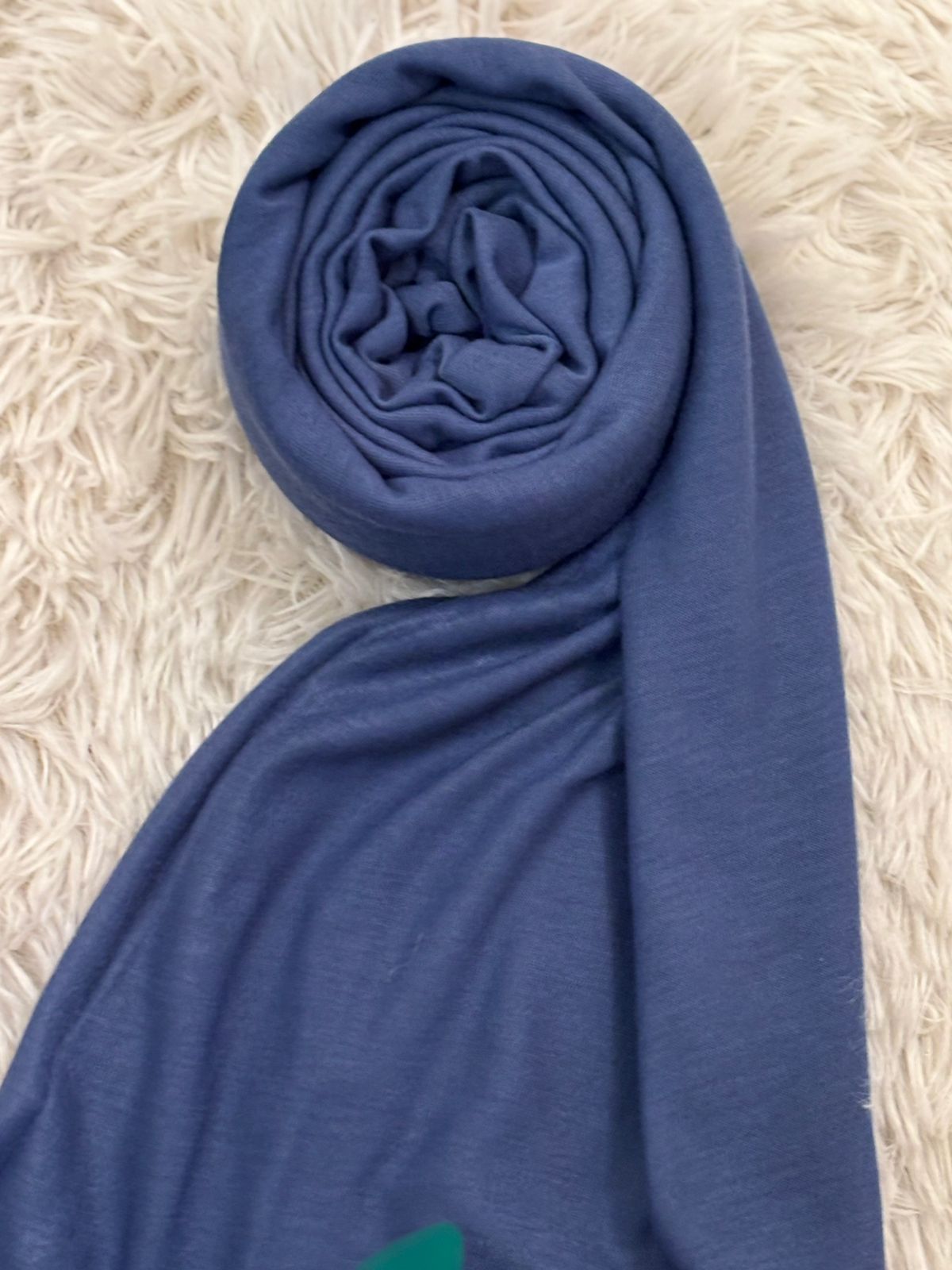 Premium Jersey Hijab - Denim Blue