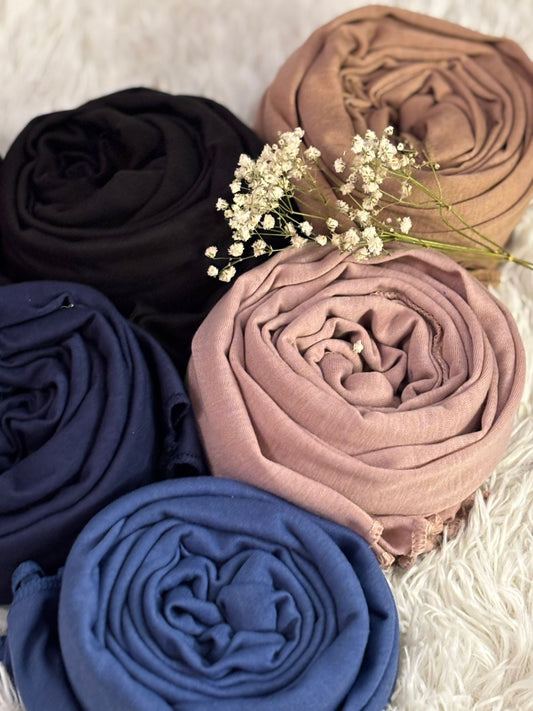 Premium Jersey Hijab - Denim Blue