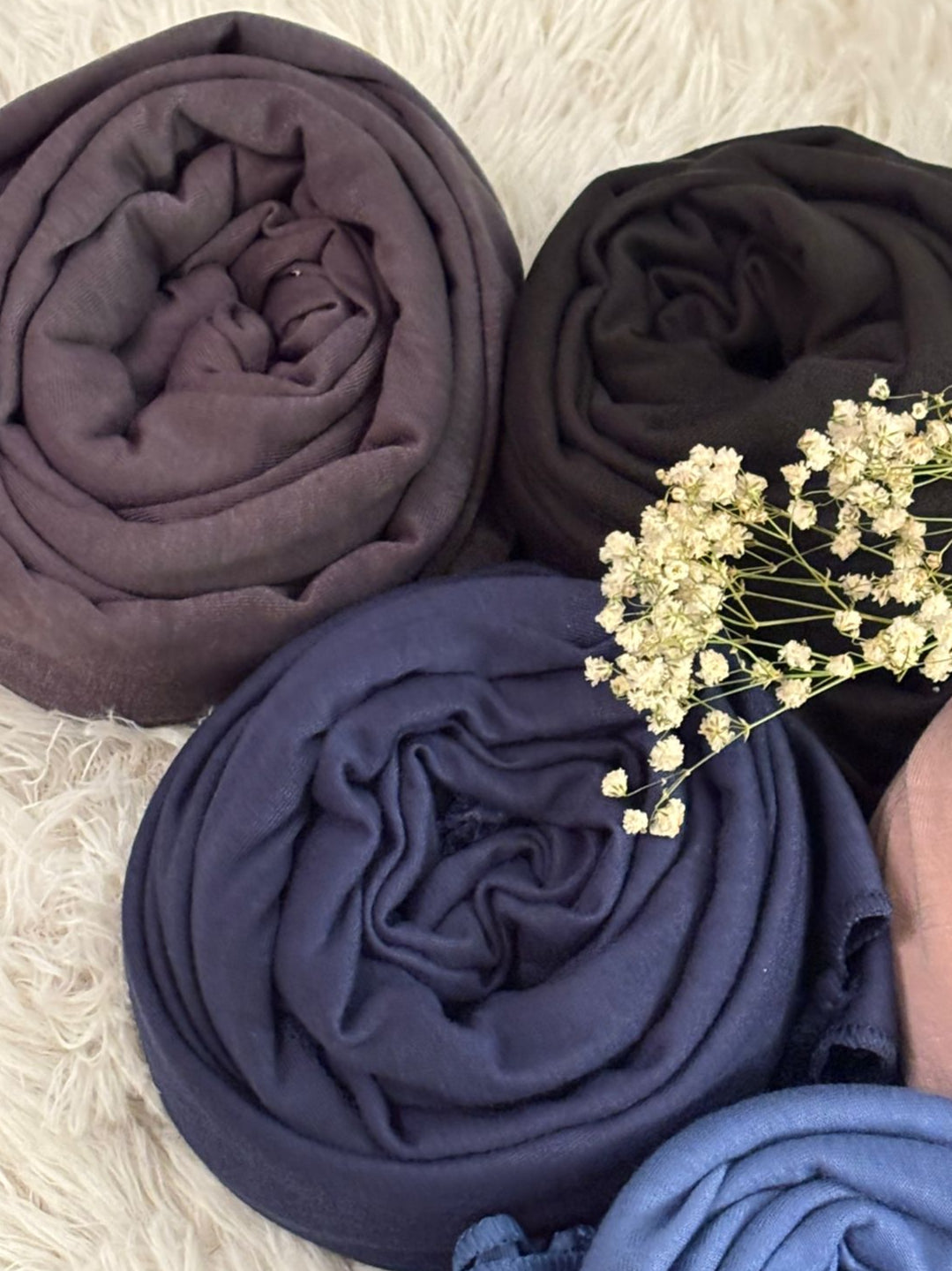 Premium Jersey Hijab - Light Navy