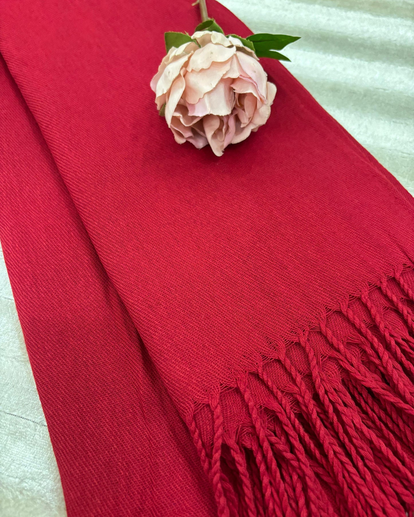 Plain Cashmere - Deep Red