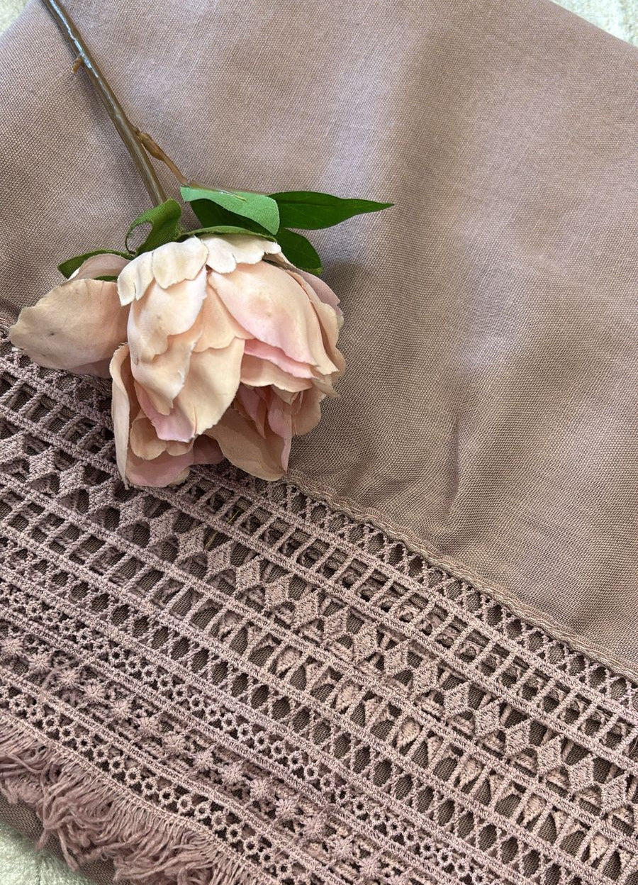 Lace Detail Lawn - Mauve