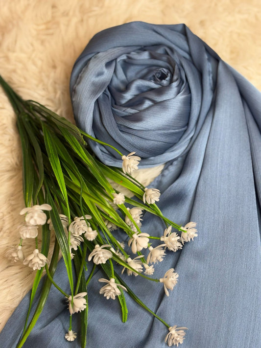 Crinkle Silk - Pacific Blue