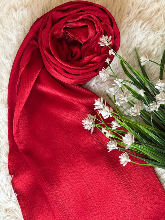 Crinkle Silk - Red