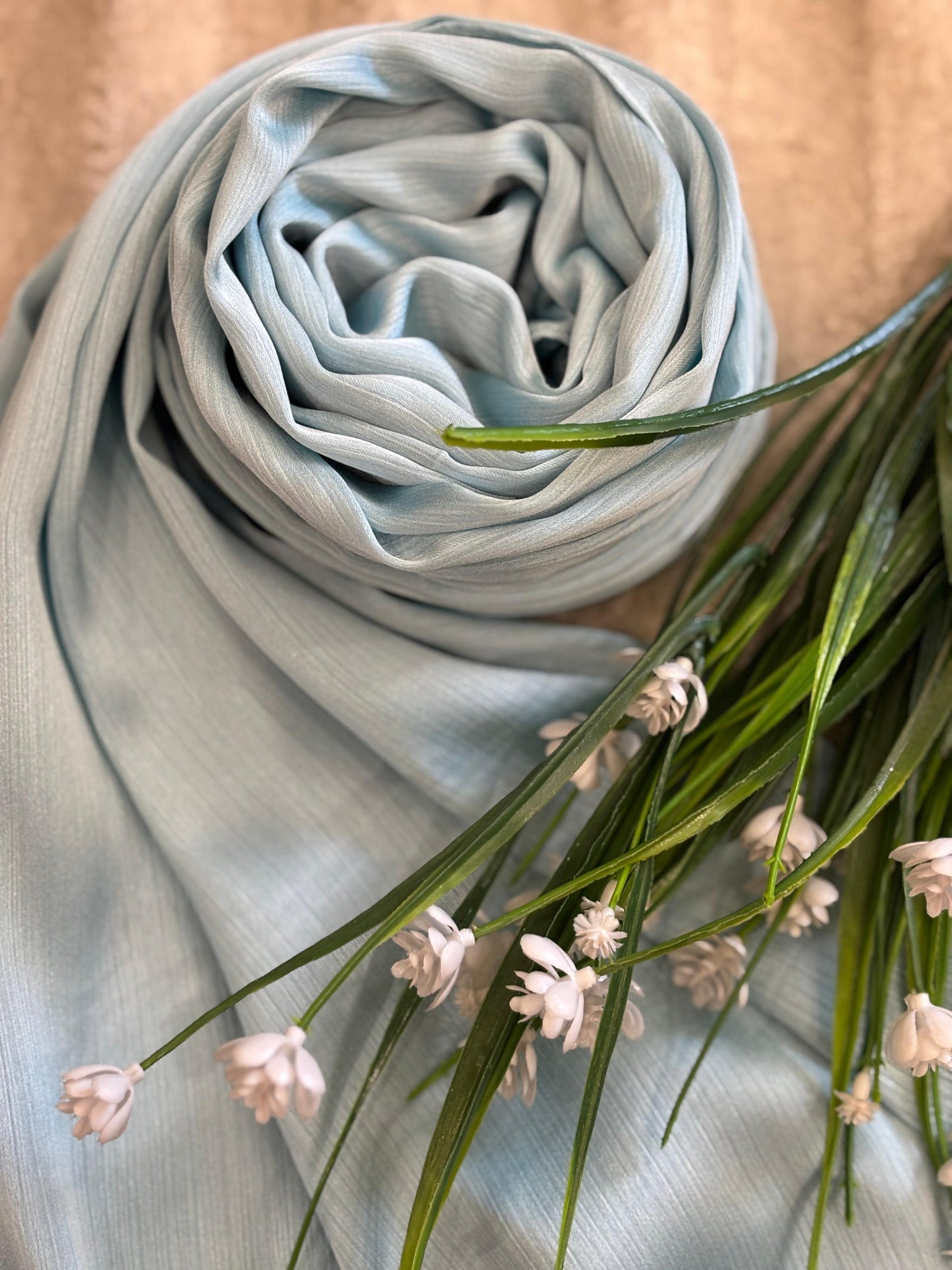 Crinkle Silk - Tiffany Blue