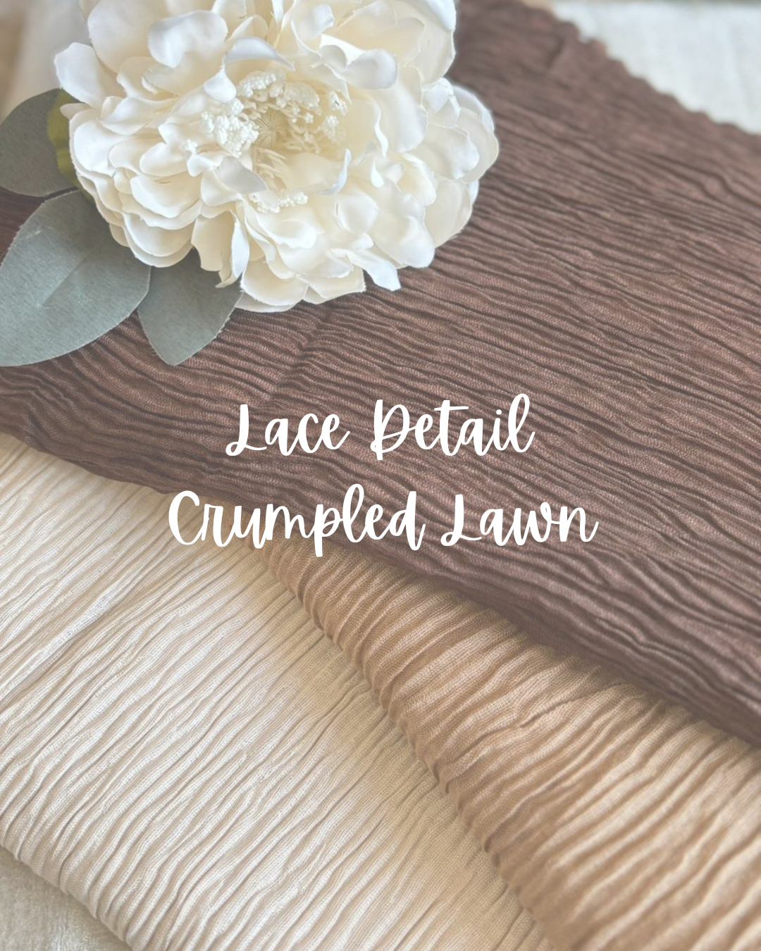 Lace Detail Crumpled Lawn