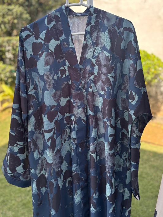 Azure Mist – Printed Abaya