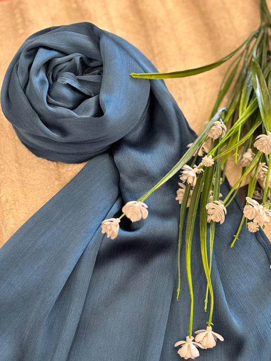 Crinkle Silk - Azure