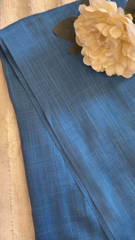 Turkish Lawn Hijab - Azure