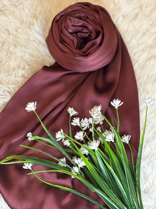 Crinkle Silk - Burgundy