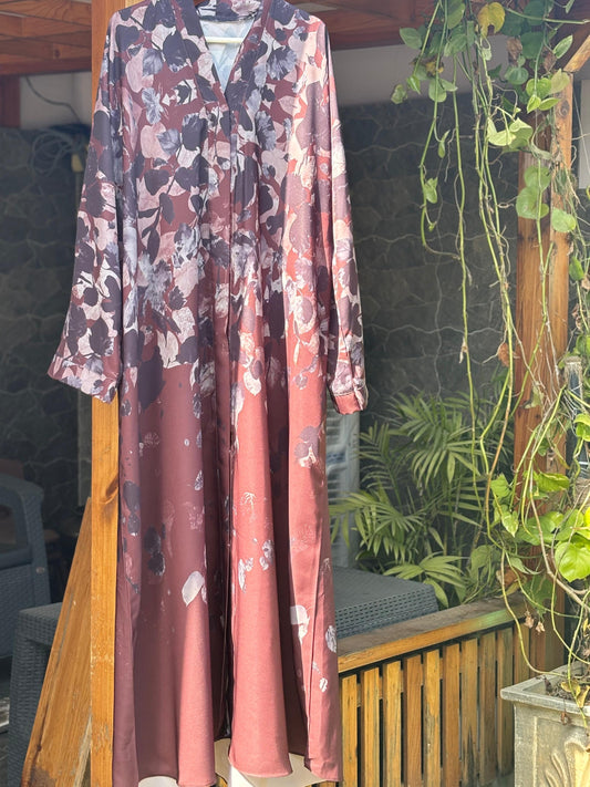 Mulberry Veil – Printed Abaya
