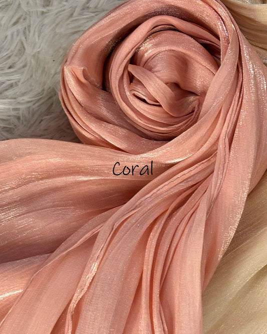 Fairy Dust Hijab - Coral