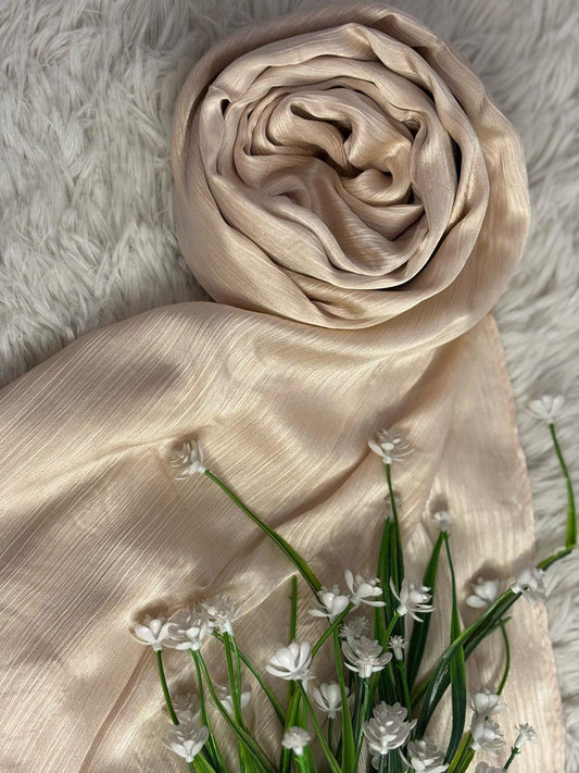 Crinkle Silk - Dull Gold