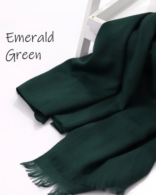 Turkish Lawn Hijab - Emerald Green