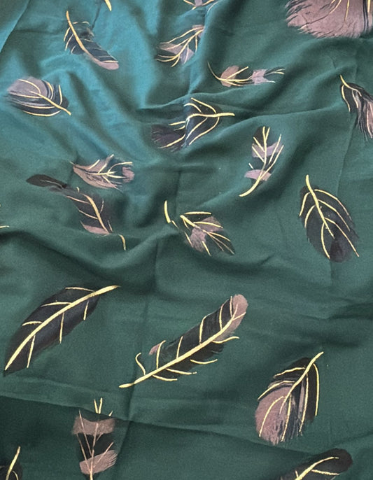 Feather Printed Lawn - Emerald