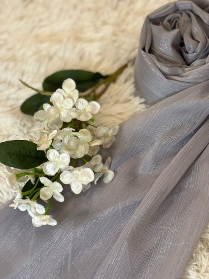 Shimmer Luxe Chiffon - Grey