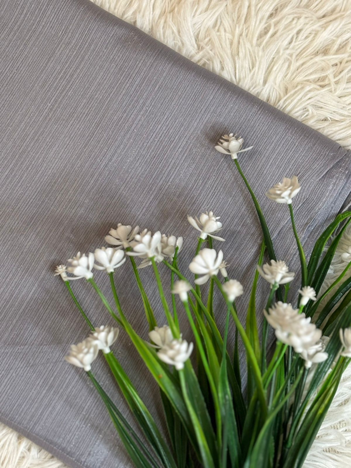 Shimmer Luxe Chiffon - Grey