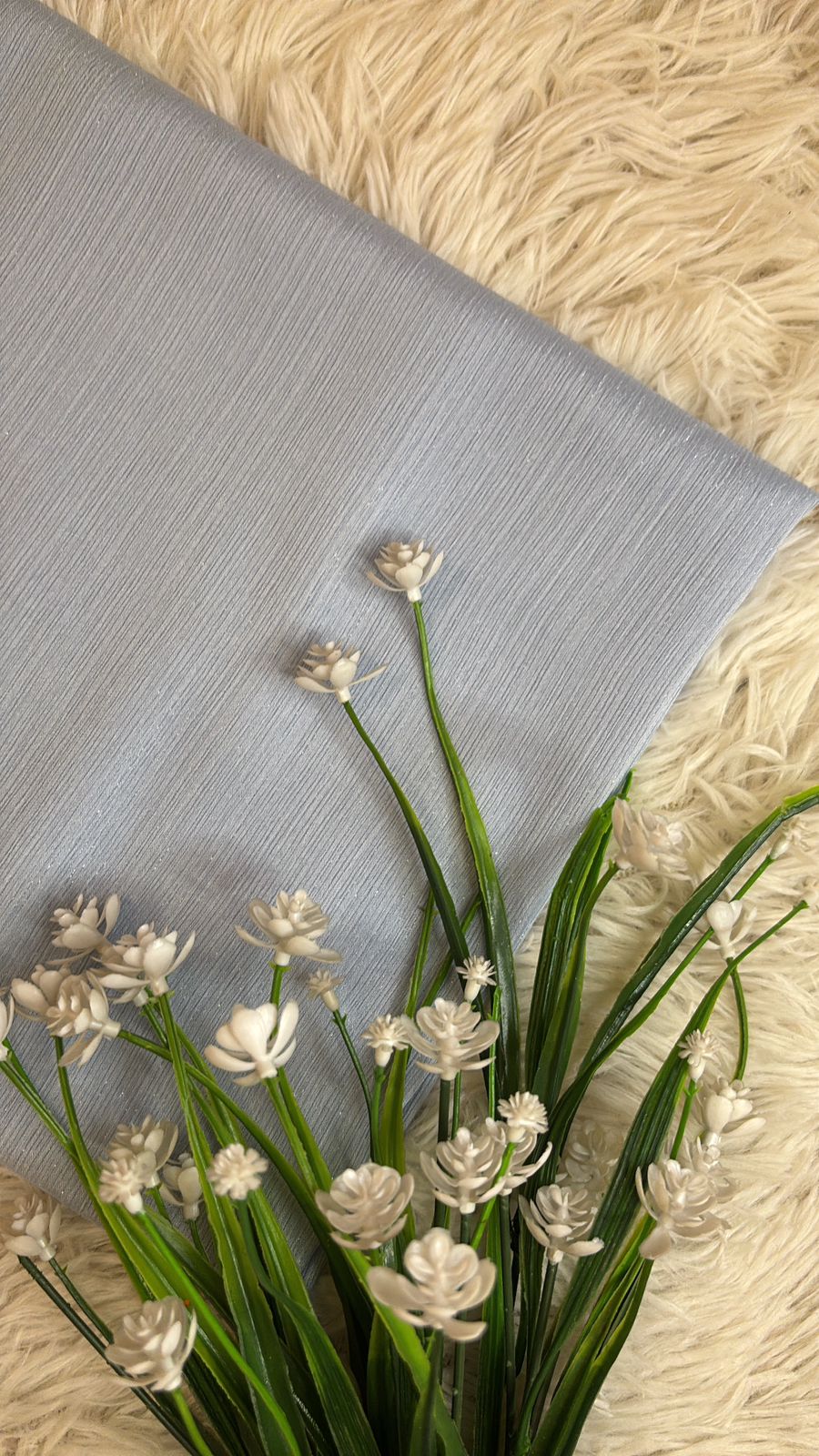 Shimmer Luxe Chiffon - Ice Blue