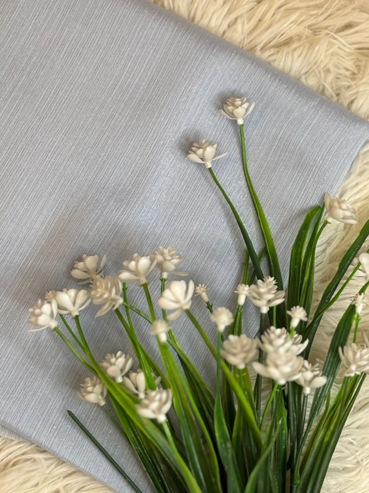 Shimmer Luxe Chiffon - Ice Blue