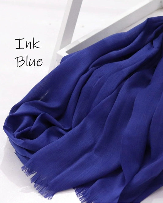 Turkish Lawn Hijab - Ink Blue