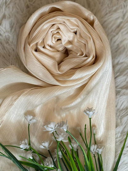 Crinkle Silk - Ivory