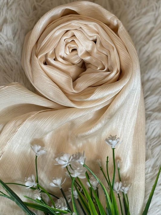 Crinkle Silk - Ivory
