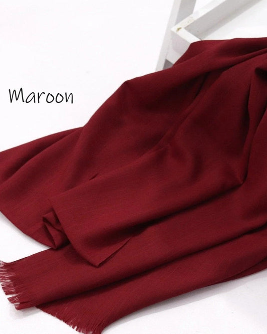 Turkish Lawn Hijab - Maroon