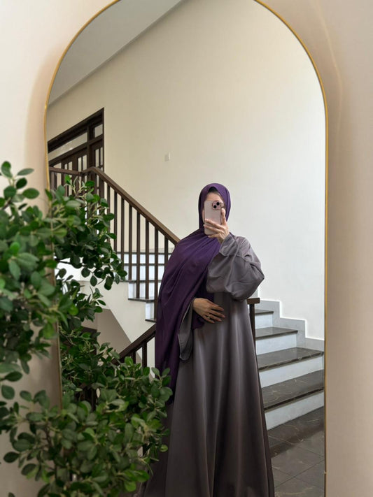 Mauve Morganite - Solid Flare Abaya