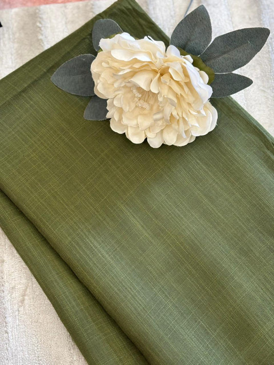 Turkish Lawn Hijab - Olive