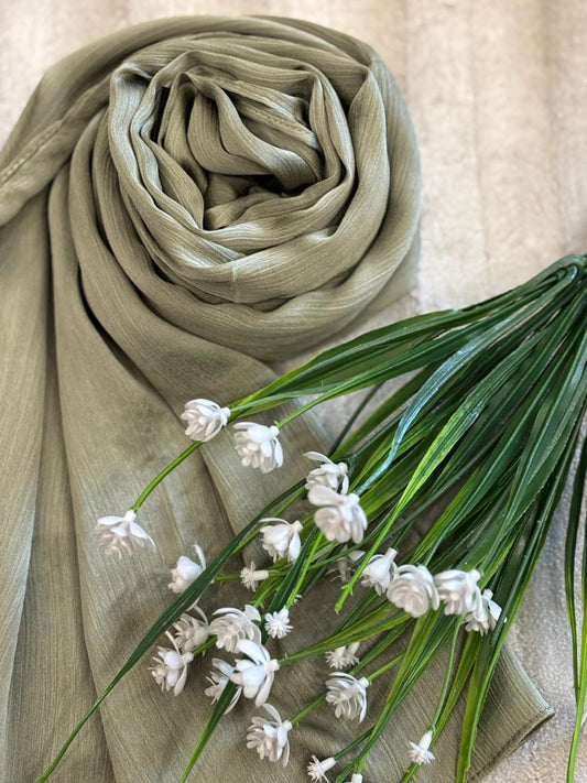 Crinkle Silk - Olive