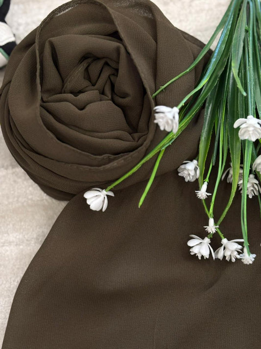 Georgette Chiffon - Olive Green