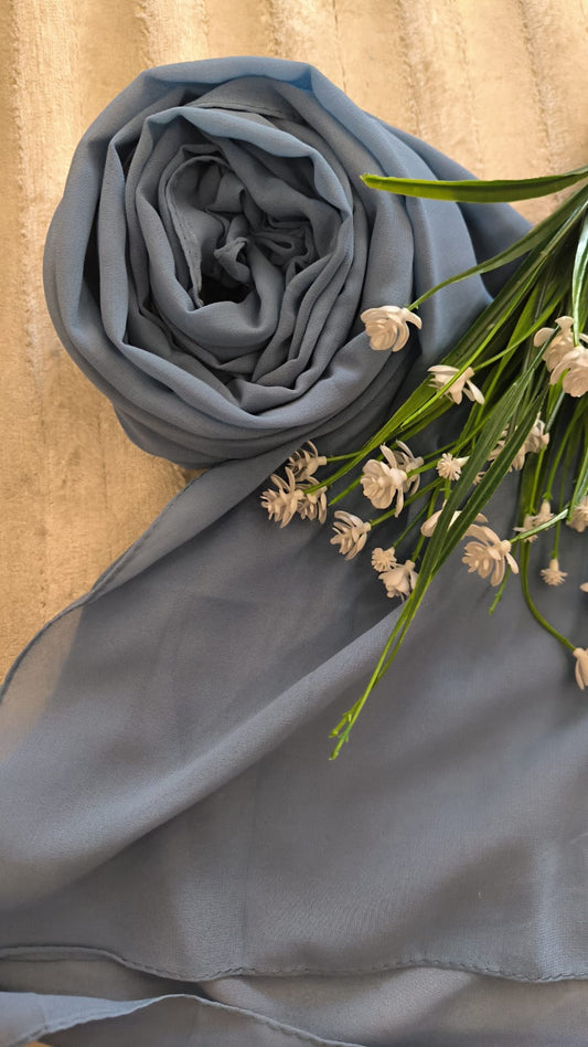 Georgette Chiffon - Pacific Blue