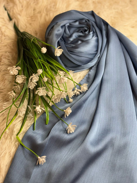 Crinkle Silk - Pacific Blue