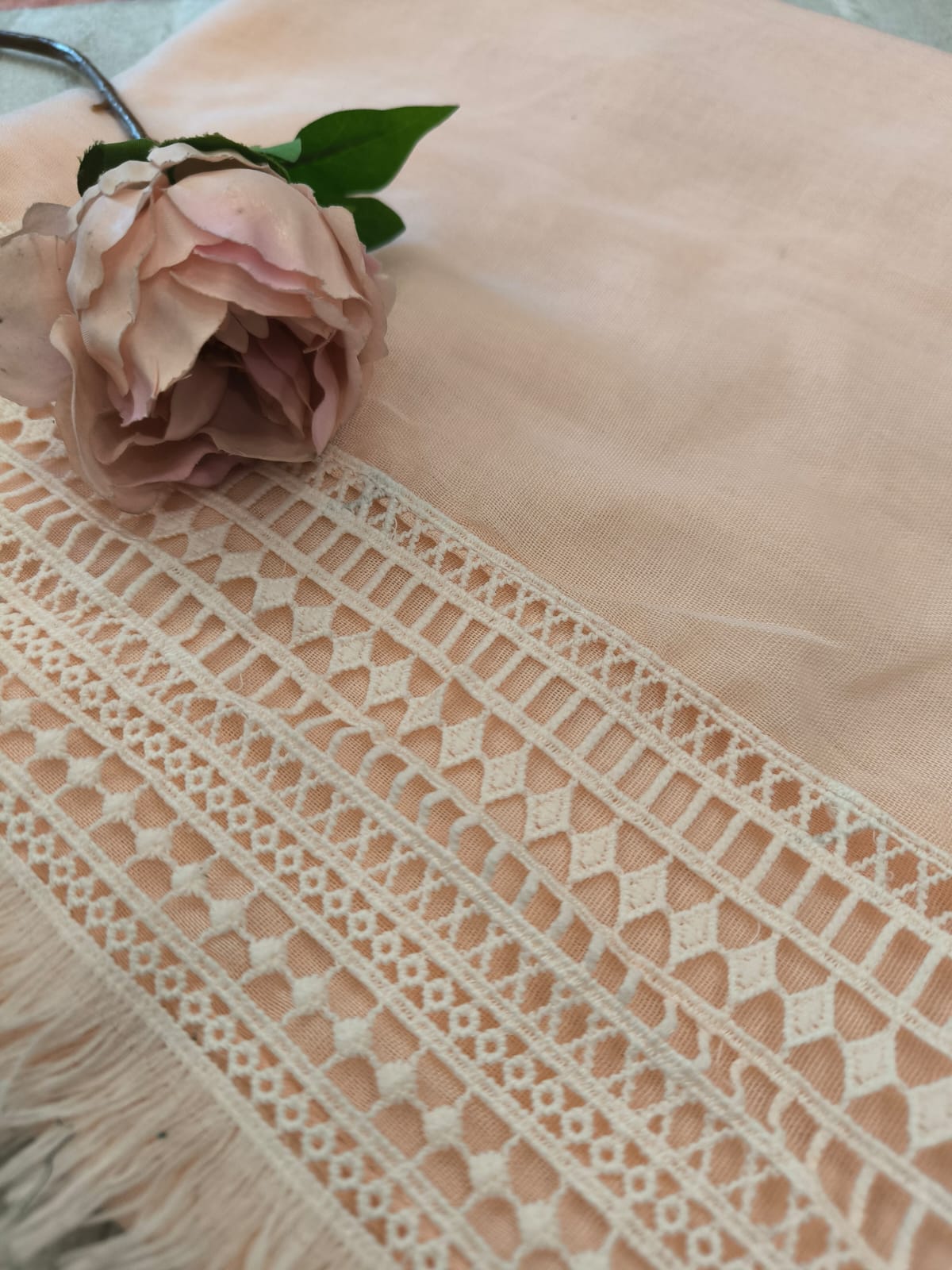 Lace Detail Lawn - Powder Pink