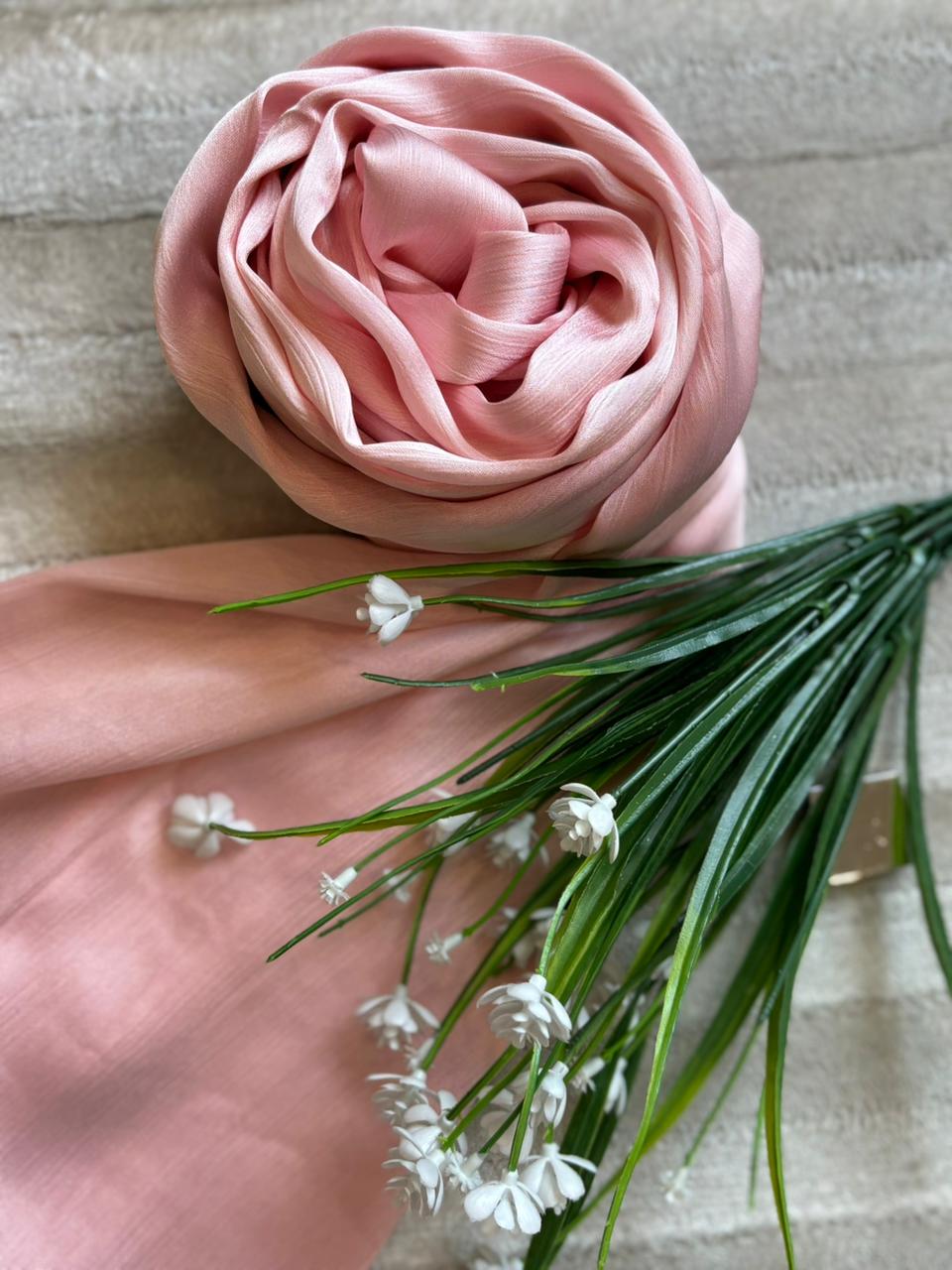 Crinkle Silk - Powder Pink