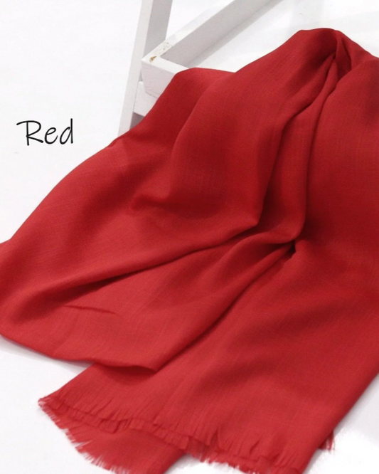Turkish Lawn Hijab - Red