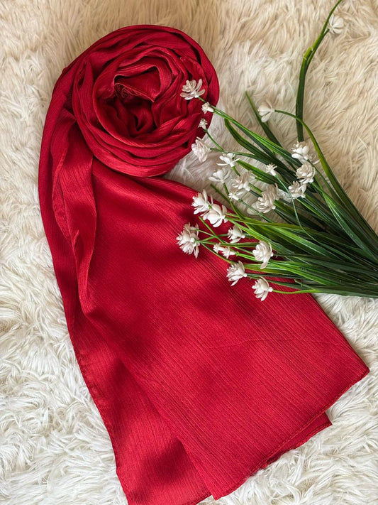 Crinkle Silk - Red
