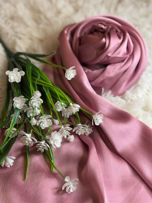 Crinkle Silk - Rose Pink