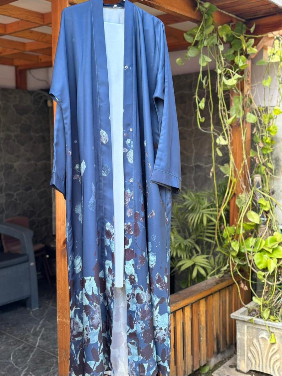 Sapphire Bloom – Printed Abaya