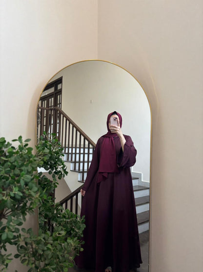 Ruby - Solid Flare Abaya