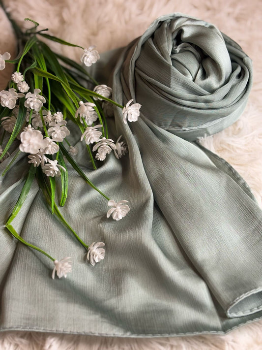 Crinkle Silk - Sage Green