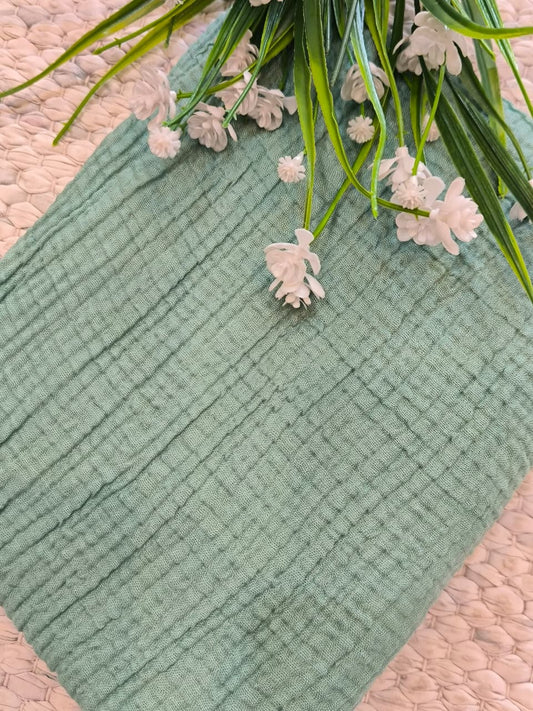 Textured Grid Lawn - Sage