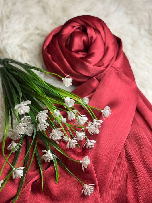 Crinkle Silk - Scarlet