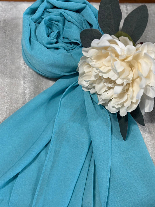 Georgette Chiffon - Sea Blue