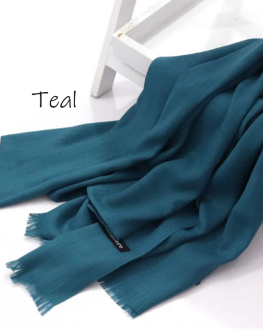 Turkish Lawn Hijab - Teal
